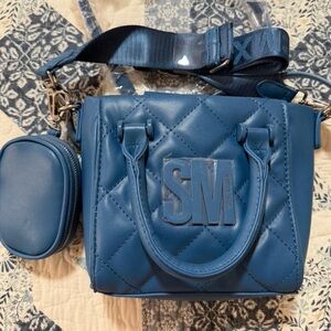 Steve Madden Blue Quilted Mini Bag